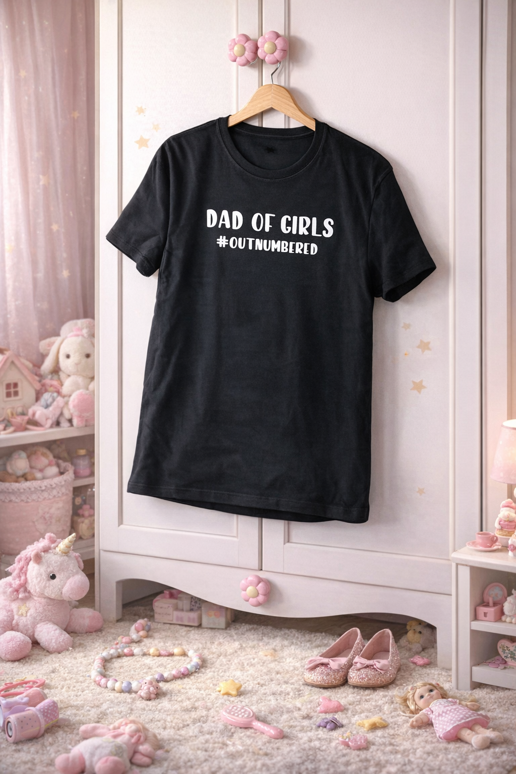 Dad of Girls 'Outnumbered' T-Shirt